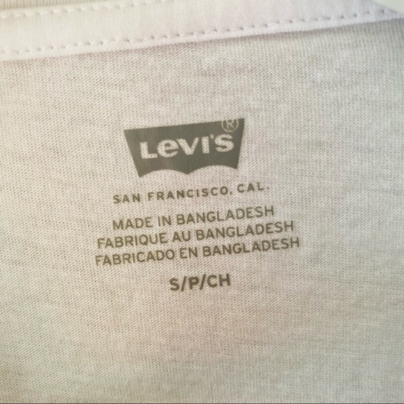Levi's Short Sleeve Tee Shirt White Sz Small - Picture 5 of 9